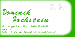 dominik hochstein business card